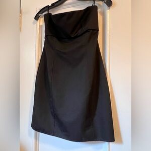 Zara Little Black Cutout Dress Strapless Size S